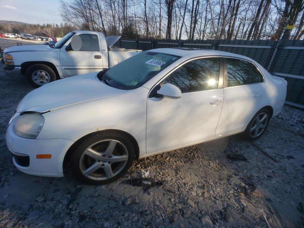 2009 Volkswagen Jetta Se White vin: 3VWRM71K09M047590