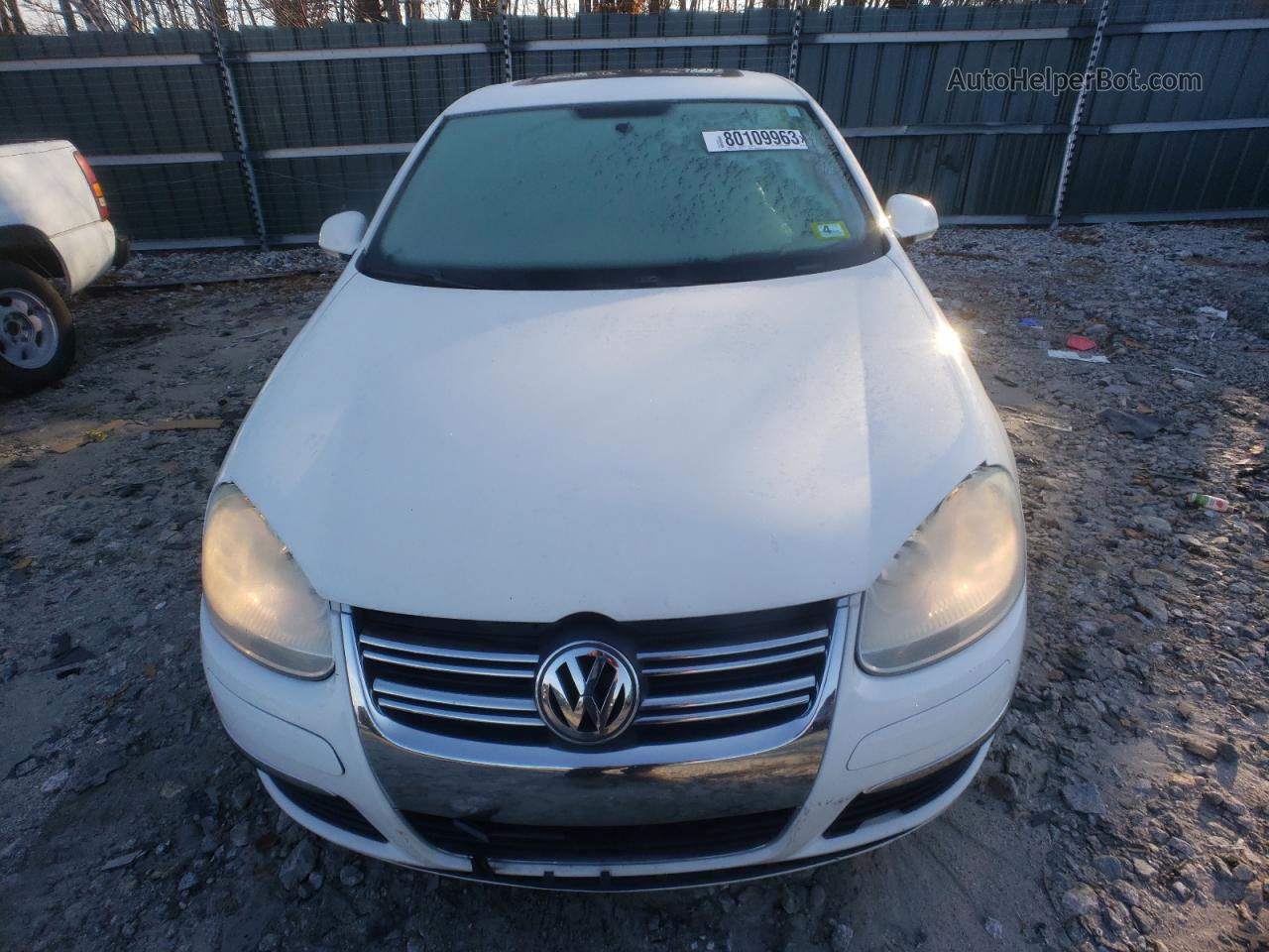 2009 Volkswagen Jetta Se White vin: 3VWRM71K09M047590