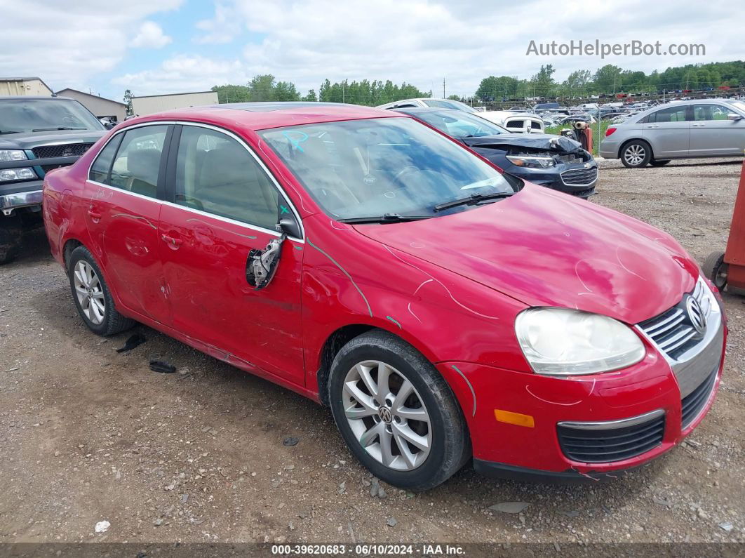 2009 Volkswagen Jetta Se Red vin: 3VWRM71K19M084602