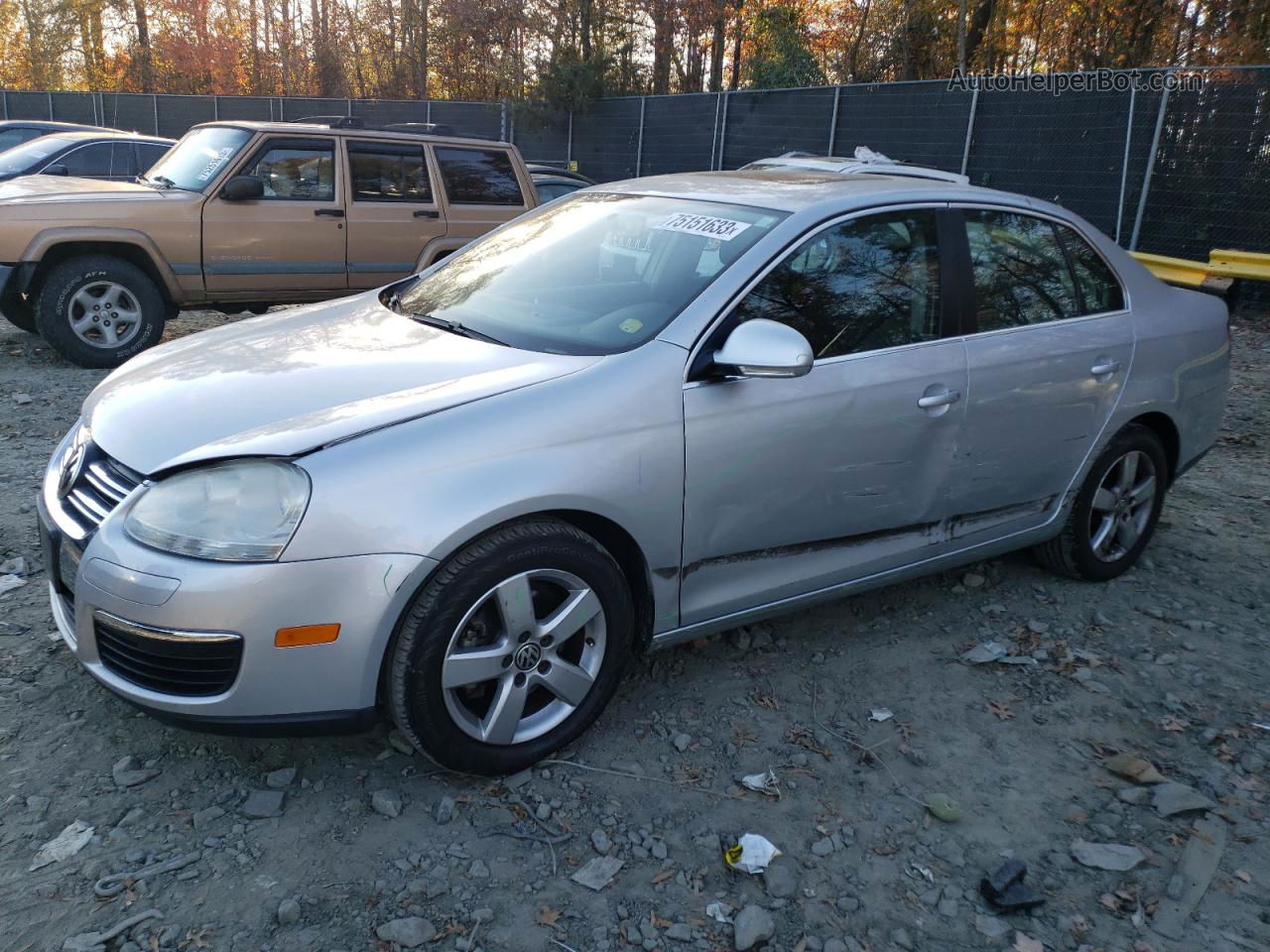 2009 Volkswagen Jetta Se Silver vin: 3VWRM71K29M087900