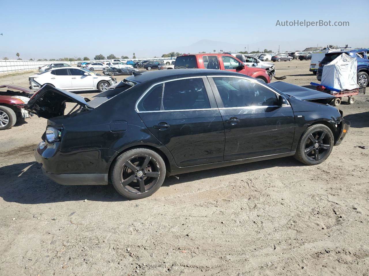 2009 Volkswagen Jetta Se Black vin: 3VWRM71K39M139938