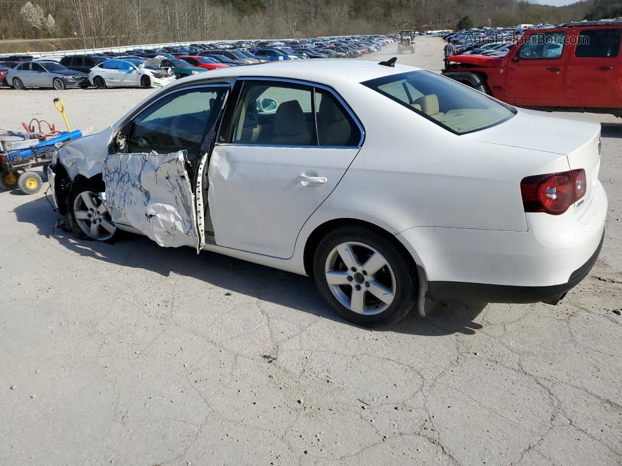 2009 Volkswagen Jetta Se White vin: 3VWRM71K49M061668