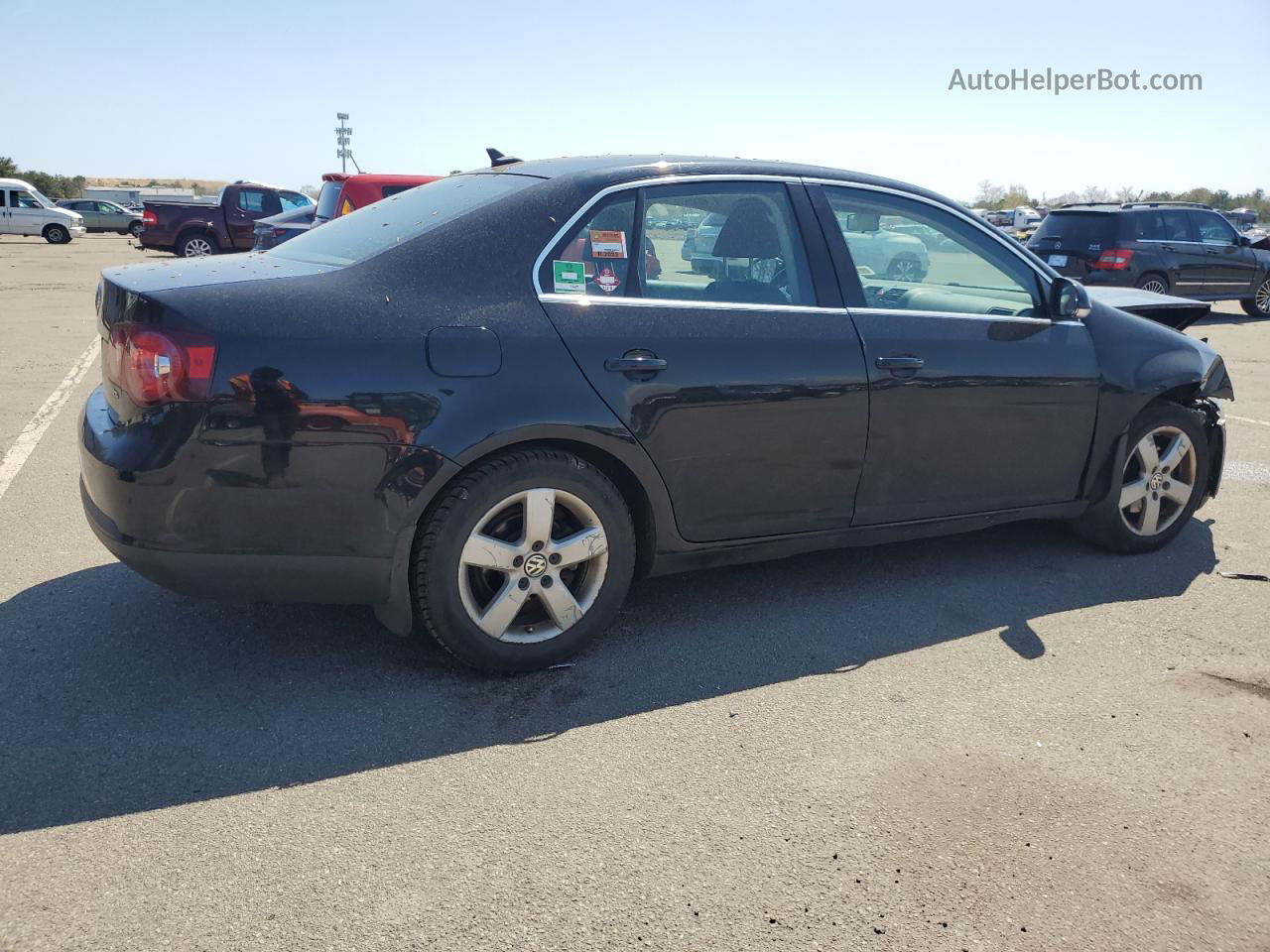 2009 Volkswagen Jetta Se Black vin: 3VWRM71K49M083704