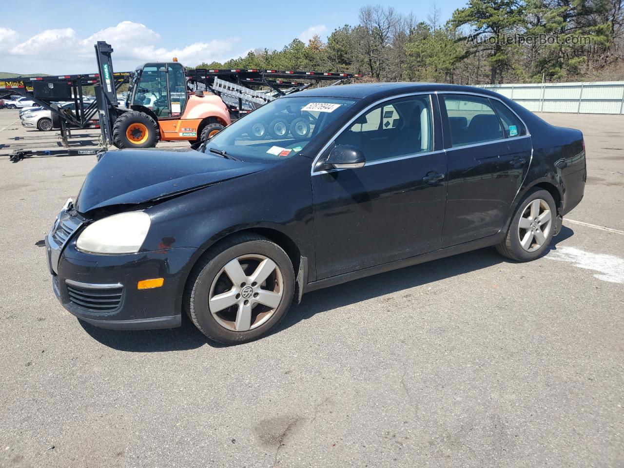 2009 Volkswagen Jetta Se Black vin: 3VWRM71K49M083704