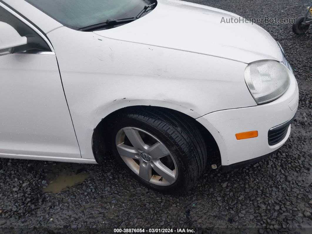 2009 Volkswagen Jetta Se/sel White vin: 3VWRM71K59M035984