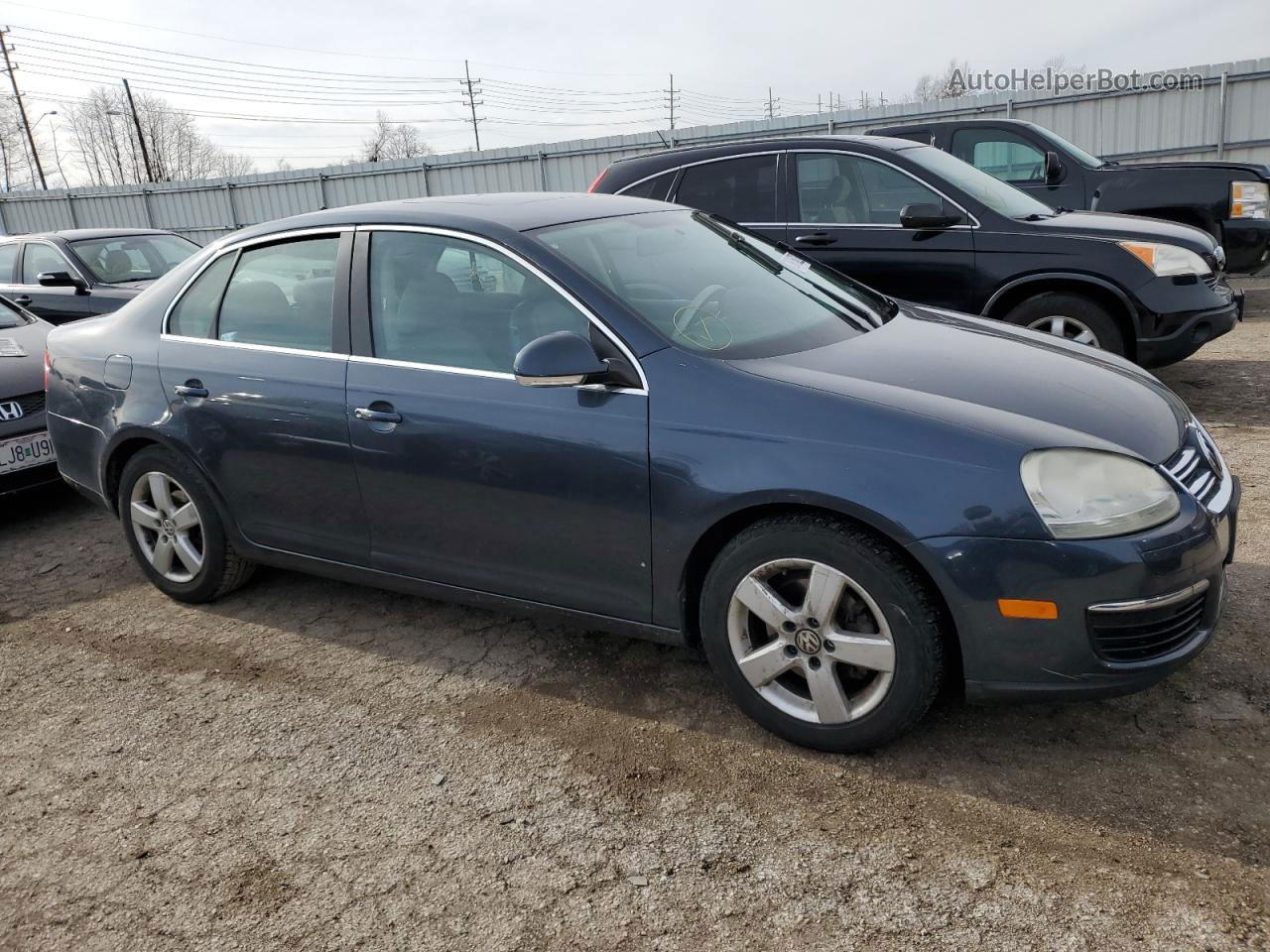 2009 Volkswagen Jetta Se Blue vin: 3VWRM71K59M095618