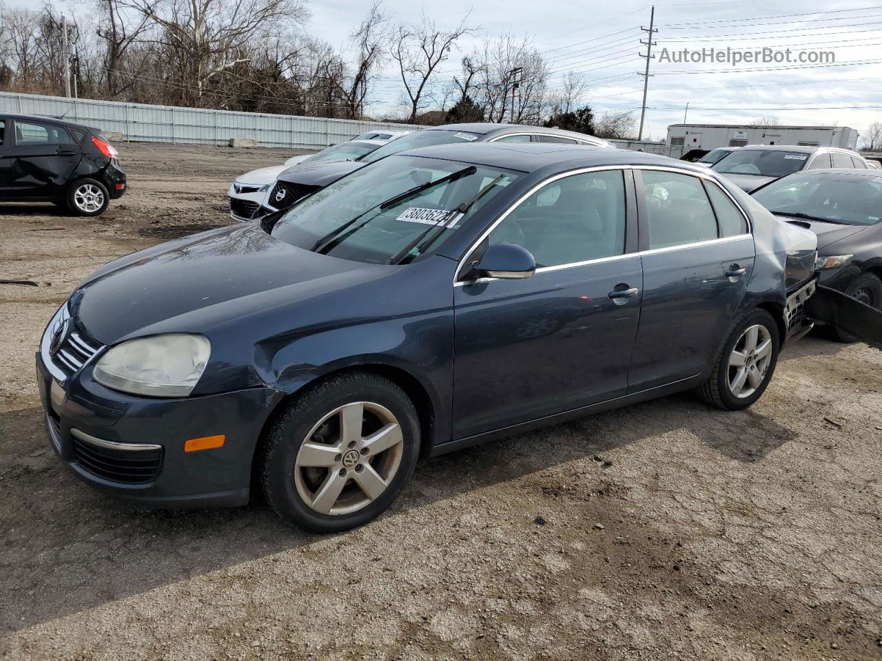 2009 Volkswagen Jetta Se Синий vin: 3VWRM71K59M095618