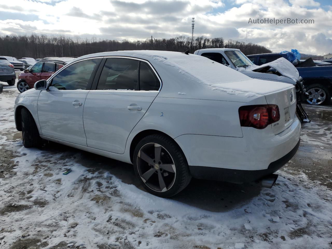 2009 Volkswagen Jetta Se White vin: 3VWRM71K69M070453