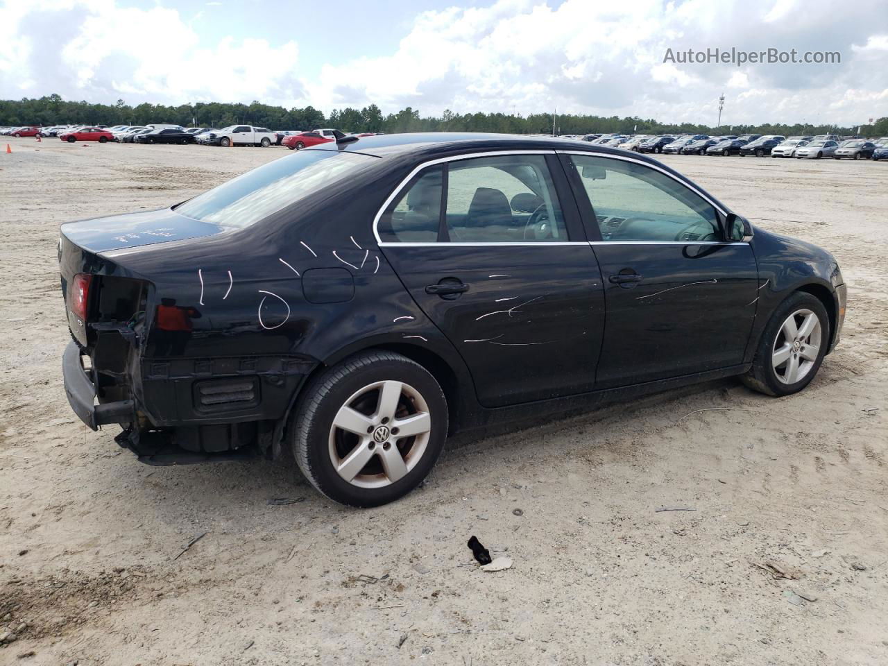 2009 Volkswagen Jetta Se Black vin: 3VWRM71K69M128450