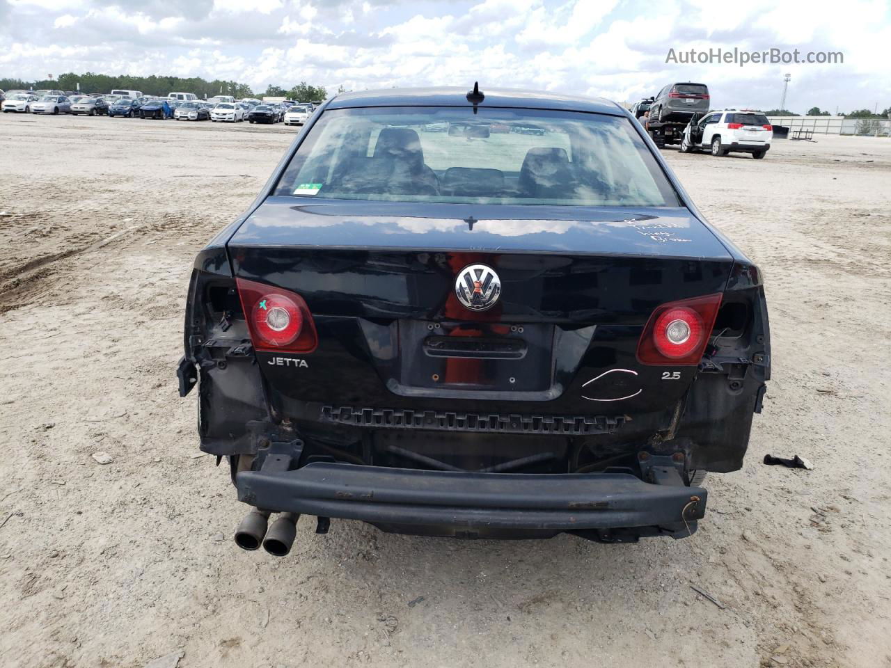 2009 Volkswagen Jetta Se Black vin: 3VWRM71K69M128450