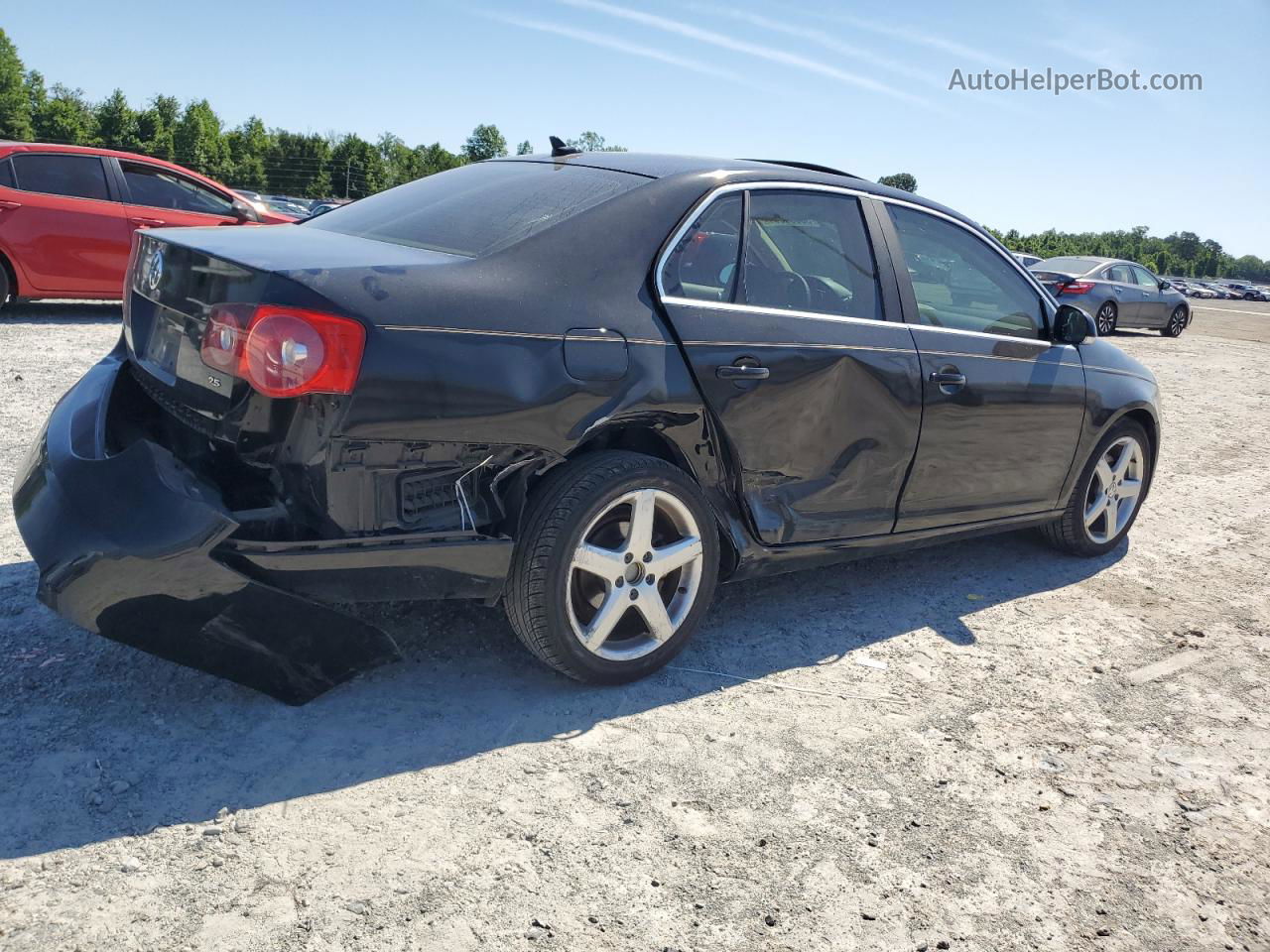 2009 Volkswagen Jetta Se Black vin: 3VWRM71K69M142686