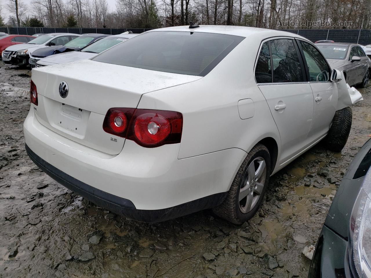 2009 Volkswagen Jetta Se Белый vin: 3VWRM71K79M091330