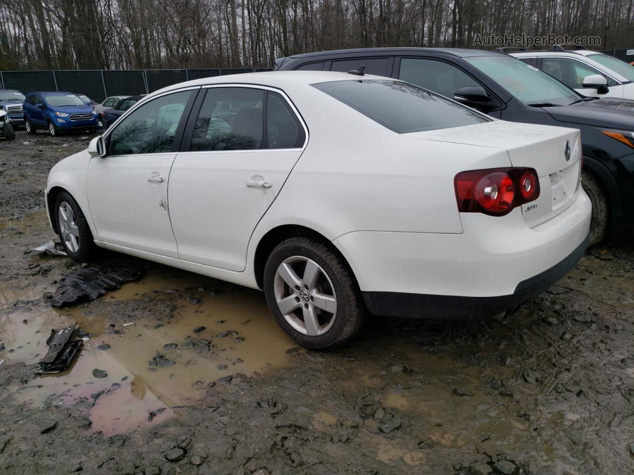 2009 Volkswagen Jetta Se White vin: 3VWRM71K79M091330