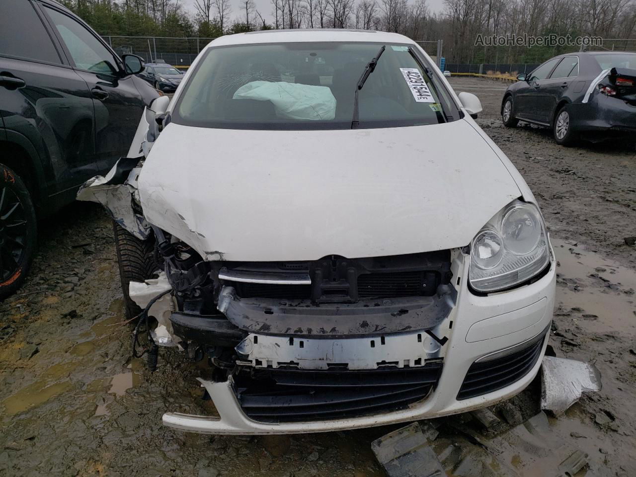 2009 Volkswagen Jetta Se Белый vin: 3VWRM71K79M091330