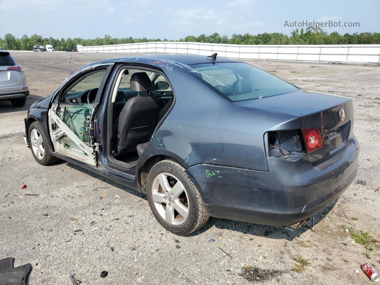 2009 Volkswagen Jetta Se Blue vin: 3VWRM71K89M123850