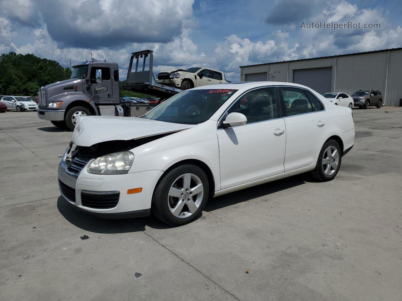 2009 Volkswagen Jetta Se White vin: 3VWRM71K89M147646