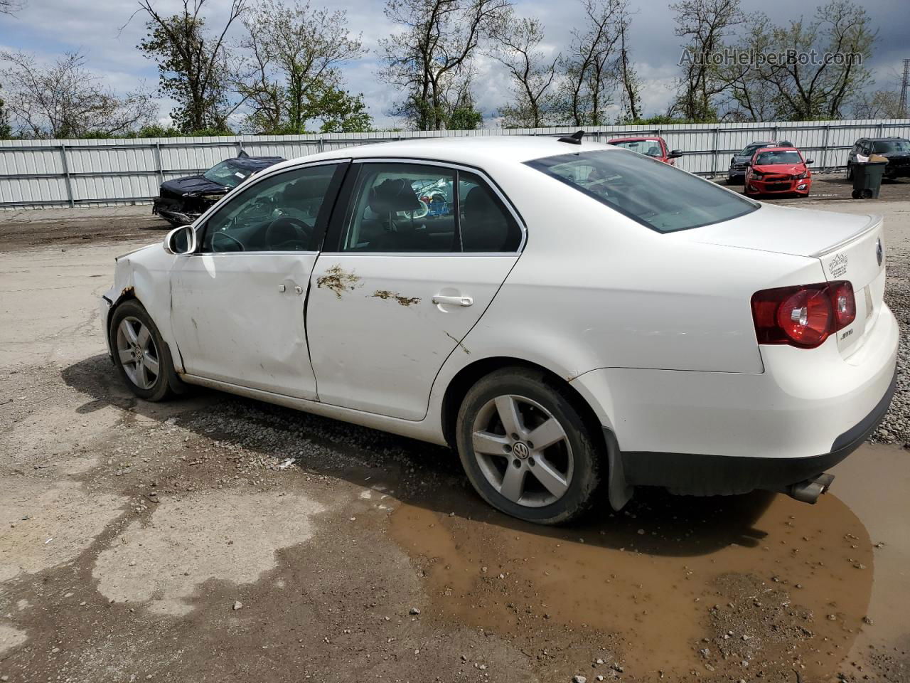 2009 Volkswagen Jetta Se White vin: 3VWRM71K99M051461