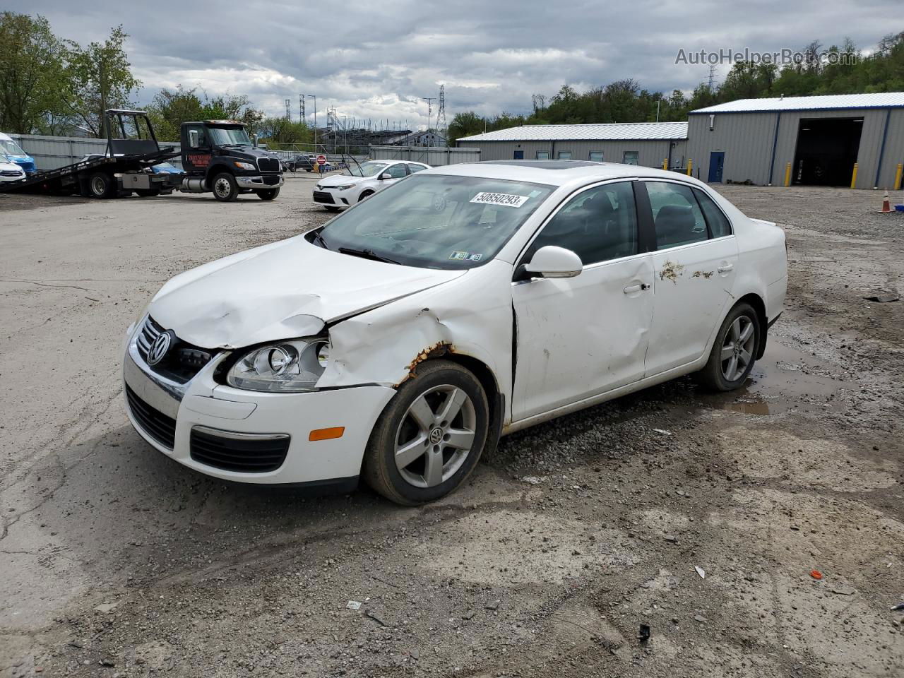 2009 Volkswagen Jetta Se White vin: 3VWRM71K99M051461