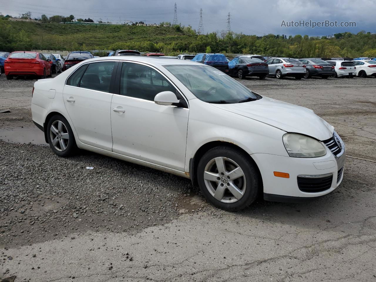 2009 Volkswagen Jetta Se White vin: 3VWRM71K99M051461