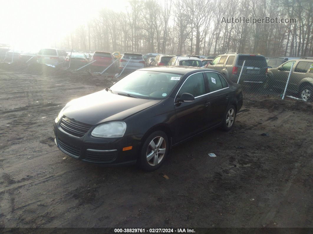 2009 Volkswagen Jetta Se Black vin: 3VWRM71K99M139829