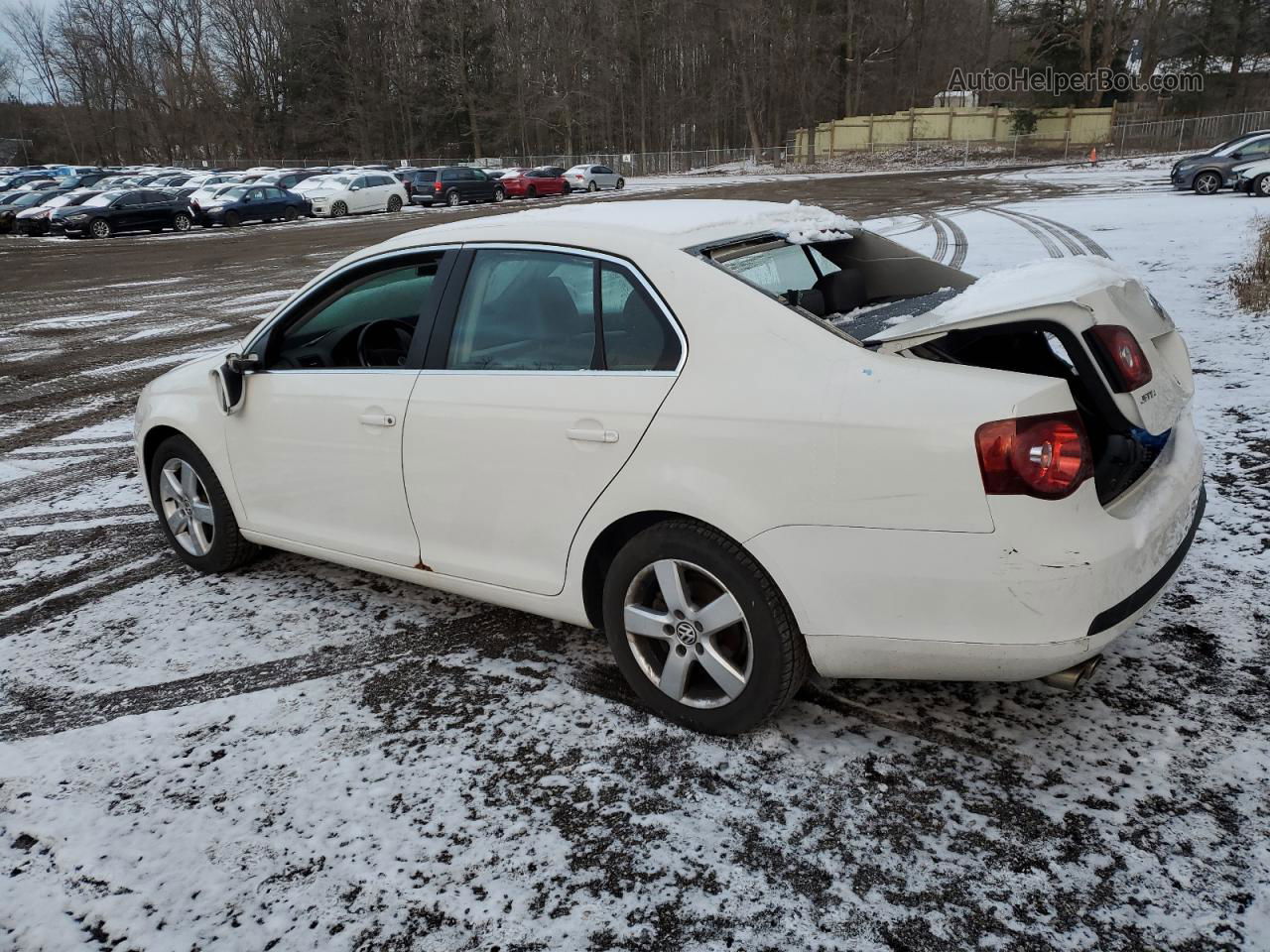 2009 Volkswagen Jetta Se White vin: 3VWRM81K99M154286