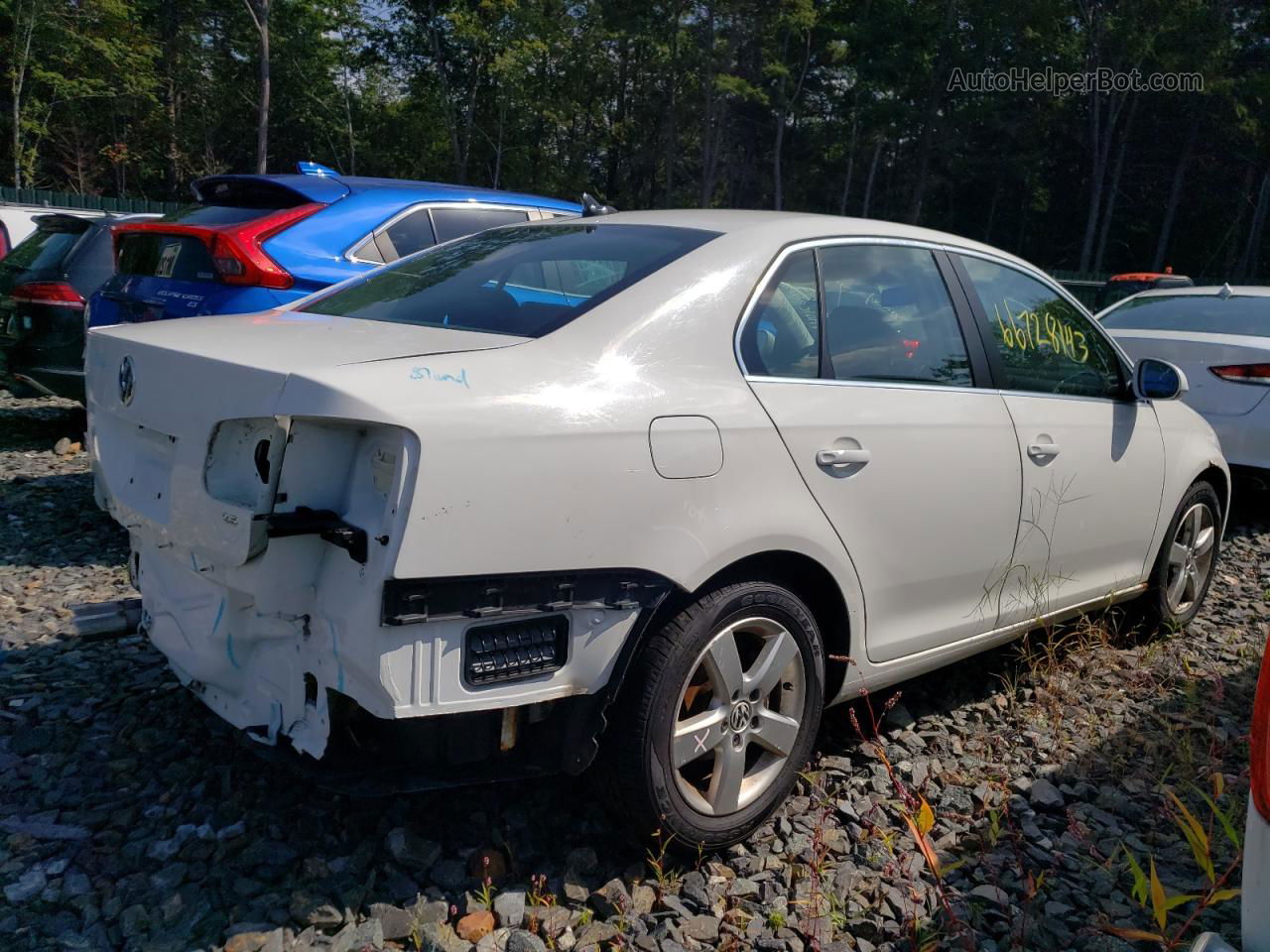 2009 Volkswagen Jetta Se White vin: 3VWRZ71K39M130254