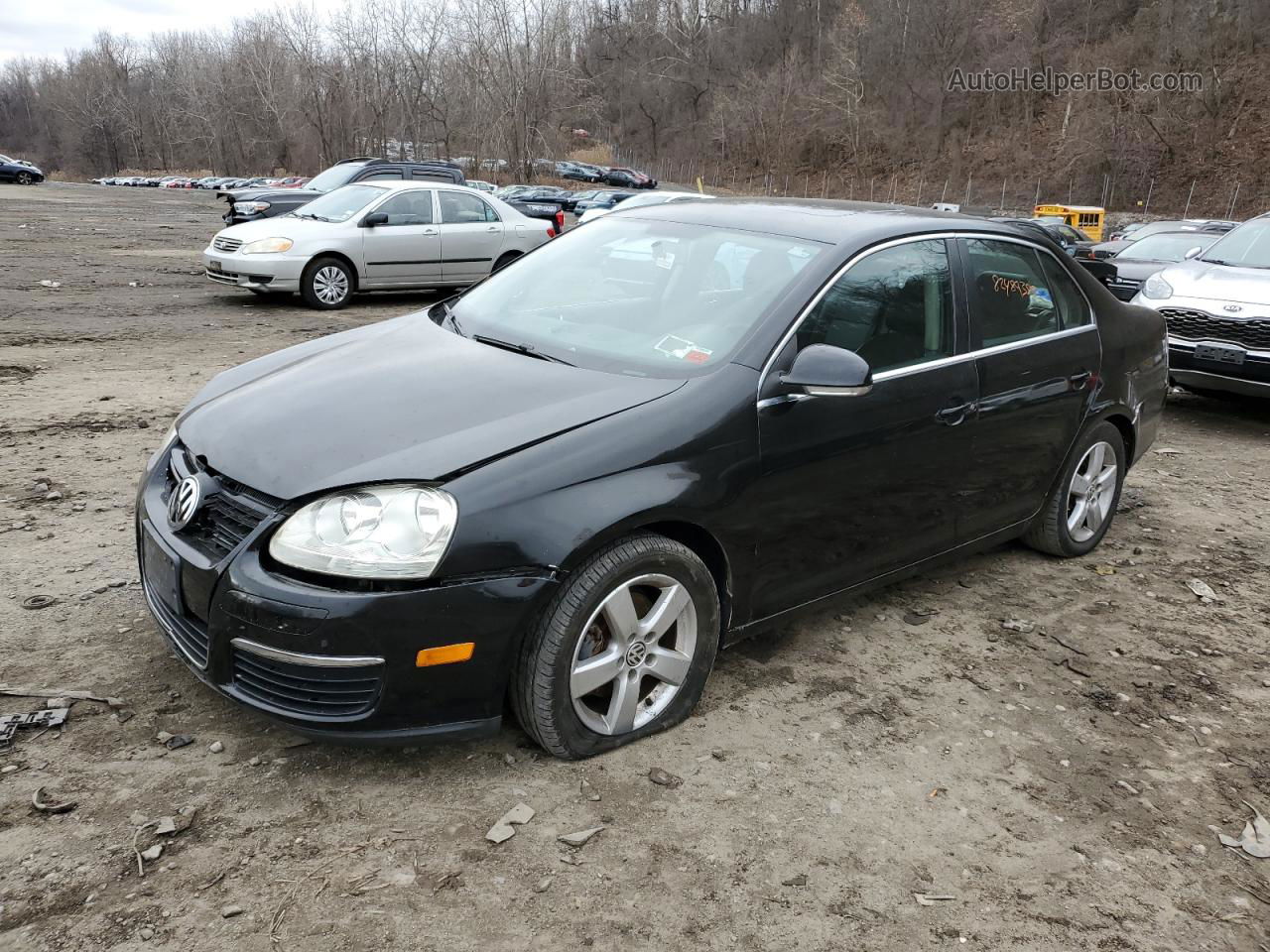 2009 Volkswagen Jetta Se Black vin: 3VWRZ71K59M088704