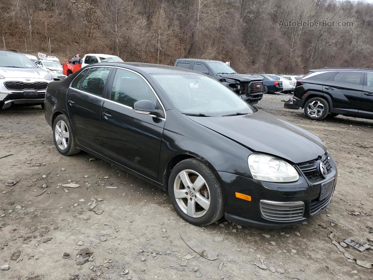 2009 Volkswagen Jetta Se Black vin: 3VWRZ71K59M088704