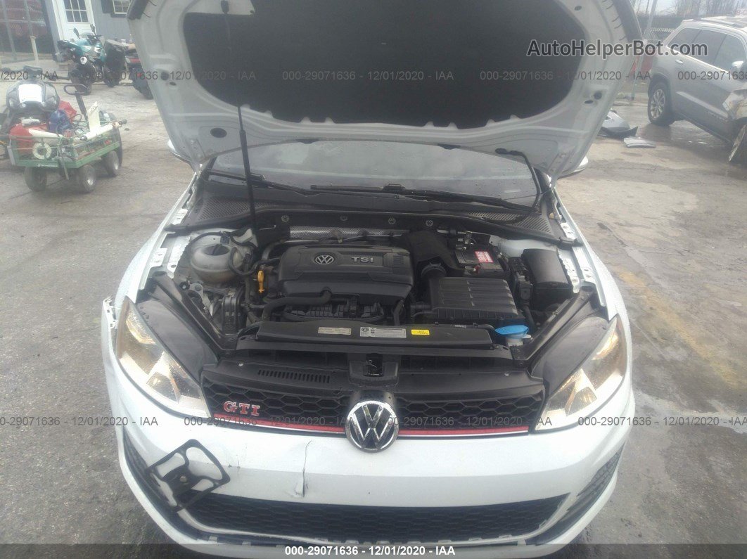 2015 Volkswagen Golf Gti S W/performance Pkg White vin: 3VWT47AU5FM095623