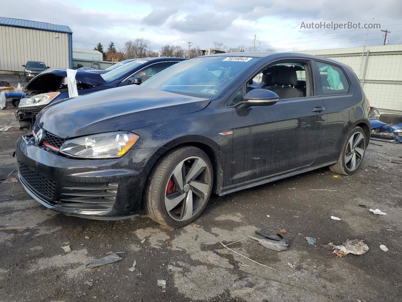 2015 Volkswagen Gti  Black vin: 3VWTT7AU0FM022016