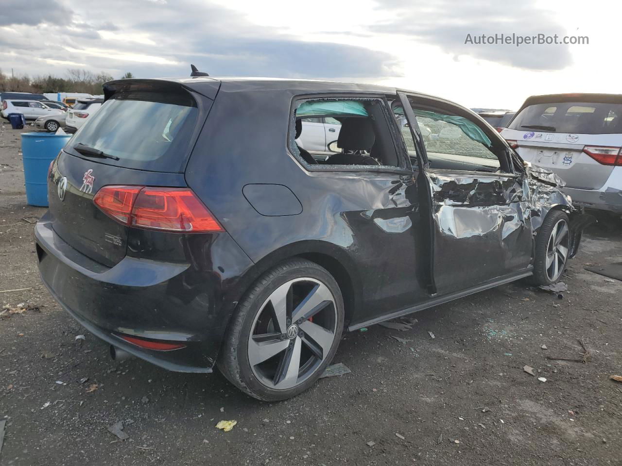 2015 Volkswagen Gti  Black vin: 3VWTT7AU0FM022016