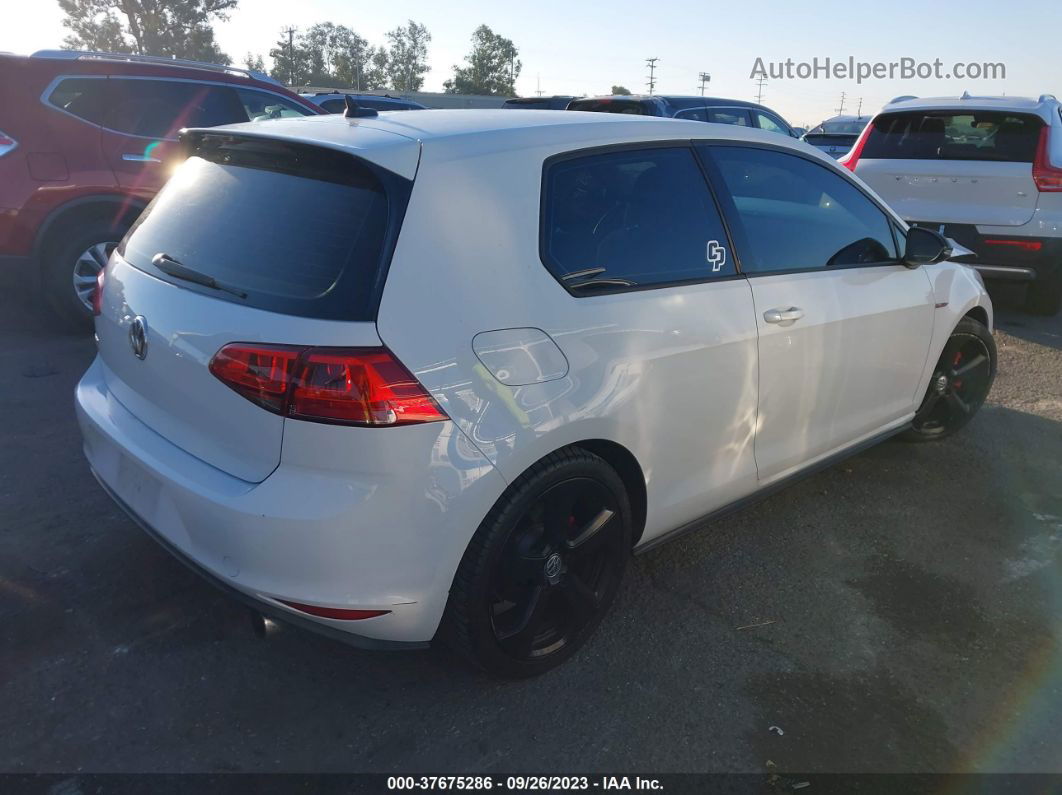 2015 Volkswagen Golf Gti 2.0t S 2-door Белый vin: 3VWTT7AU0FM064489