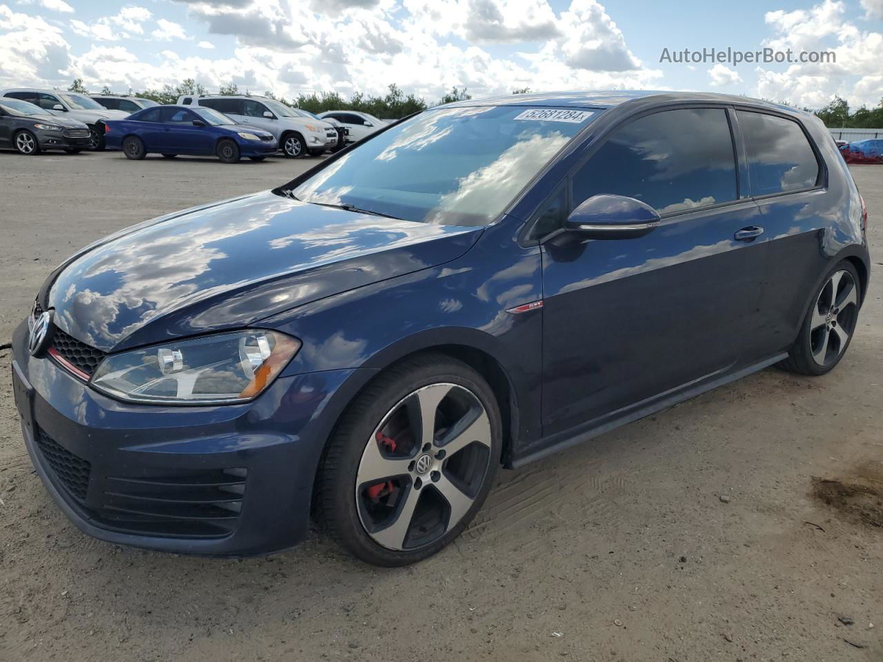 2015 Volkswagen Gti  Синий vin: 3VWTT7AU1FM038046