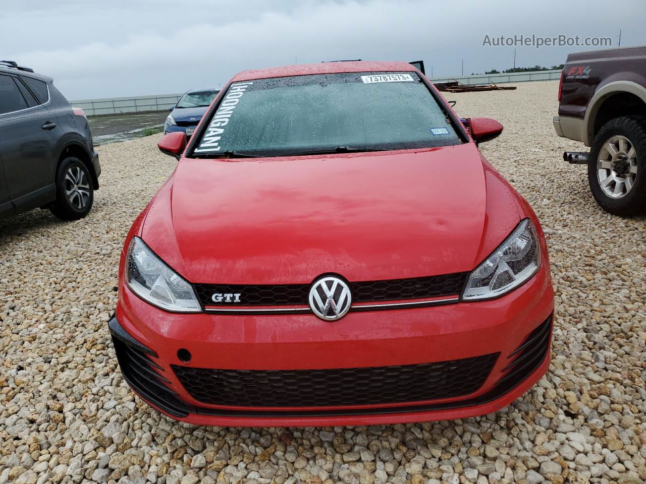 2015 Volkswagen Gti  Red vin: 3VWTT7AU1FM051587