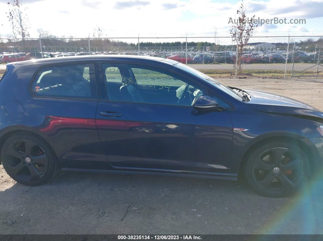 2015 Volkswagen Golf Gti 2.0t Se 2-door Dark Blue vin: 3VWTT7AU4FM100376