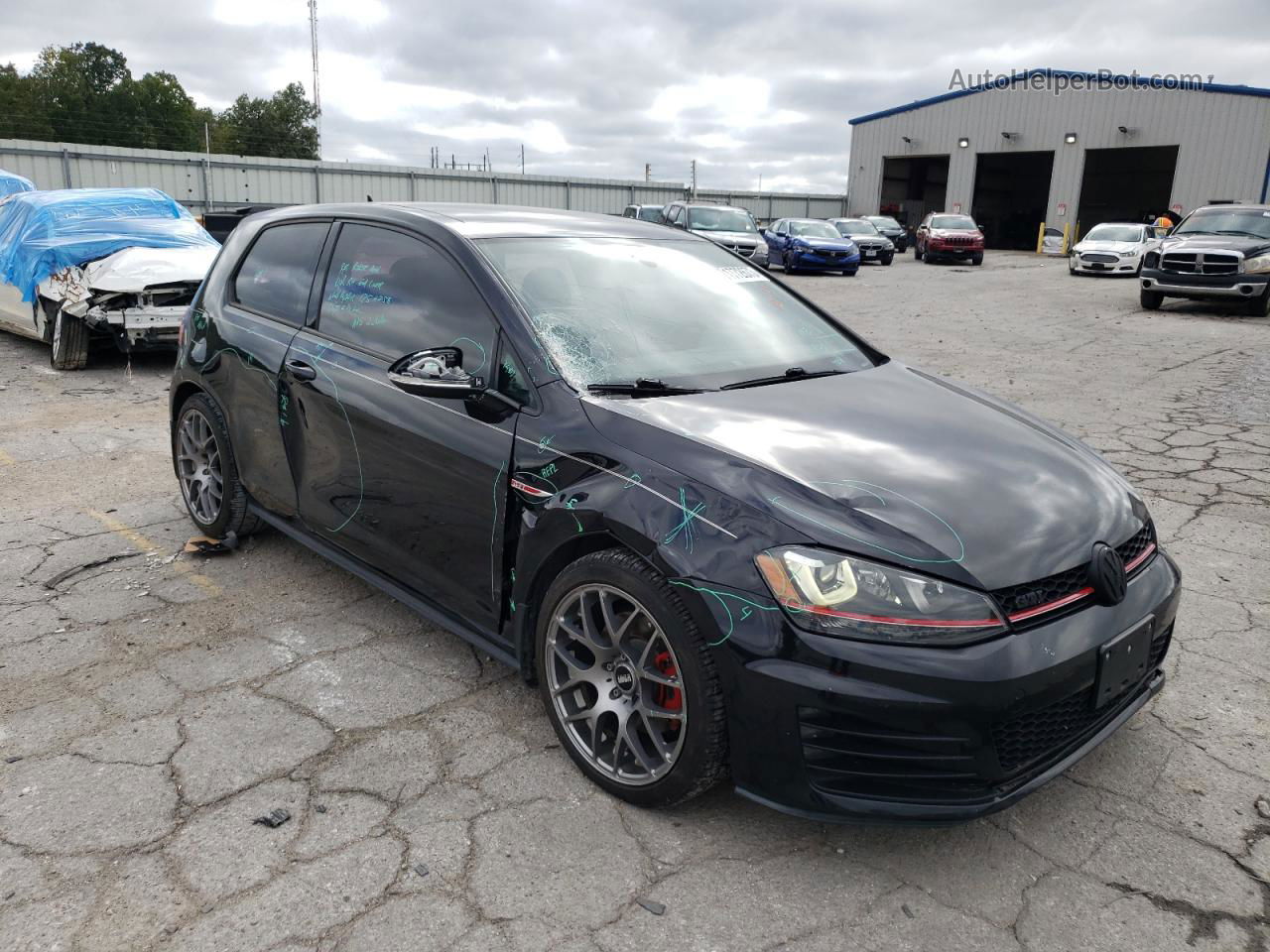 2015 Volkswagen Gti  Black vin: 3VWTT7AU6FM026829