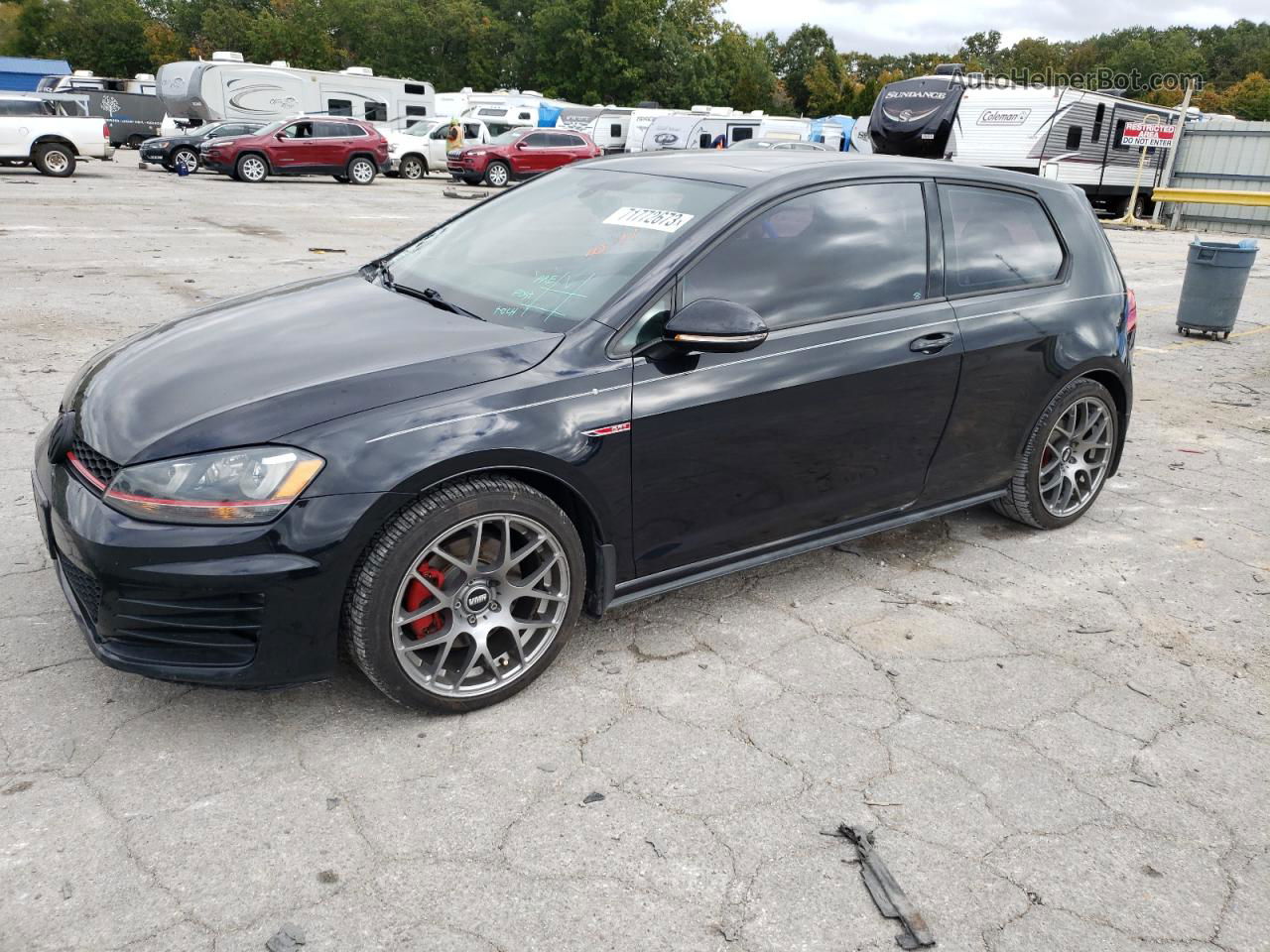 2015 Volkswagen Gti  Black vin: 3VWTT7AU6FM026829