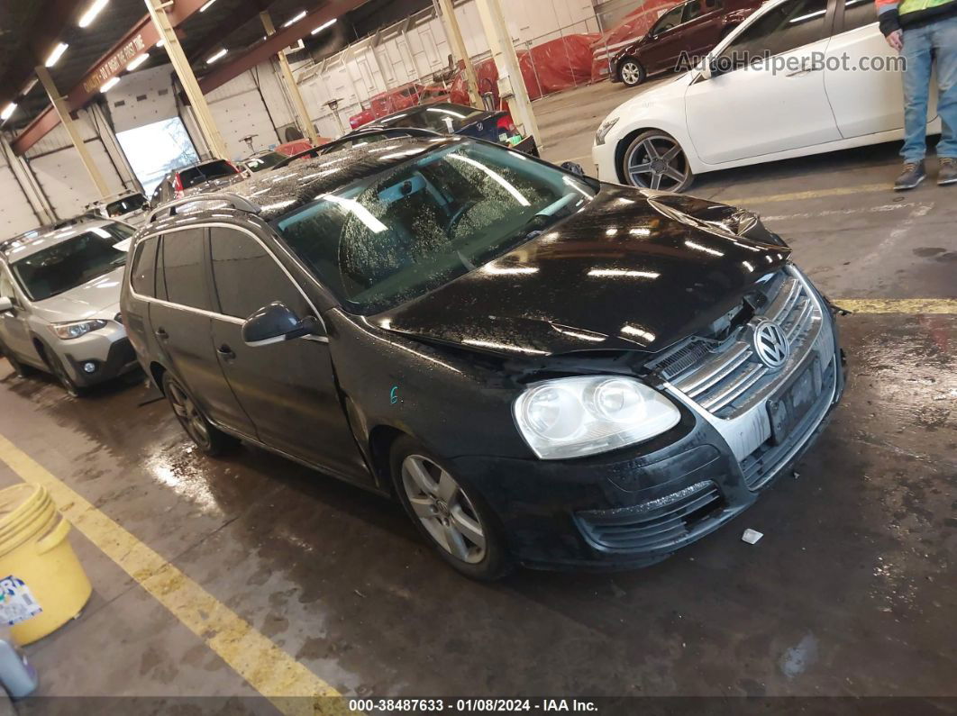 2009 Volkswagen Jetta Sportwagen Se Black vin: 3VWTZ71K99M252123