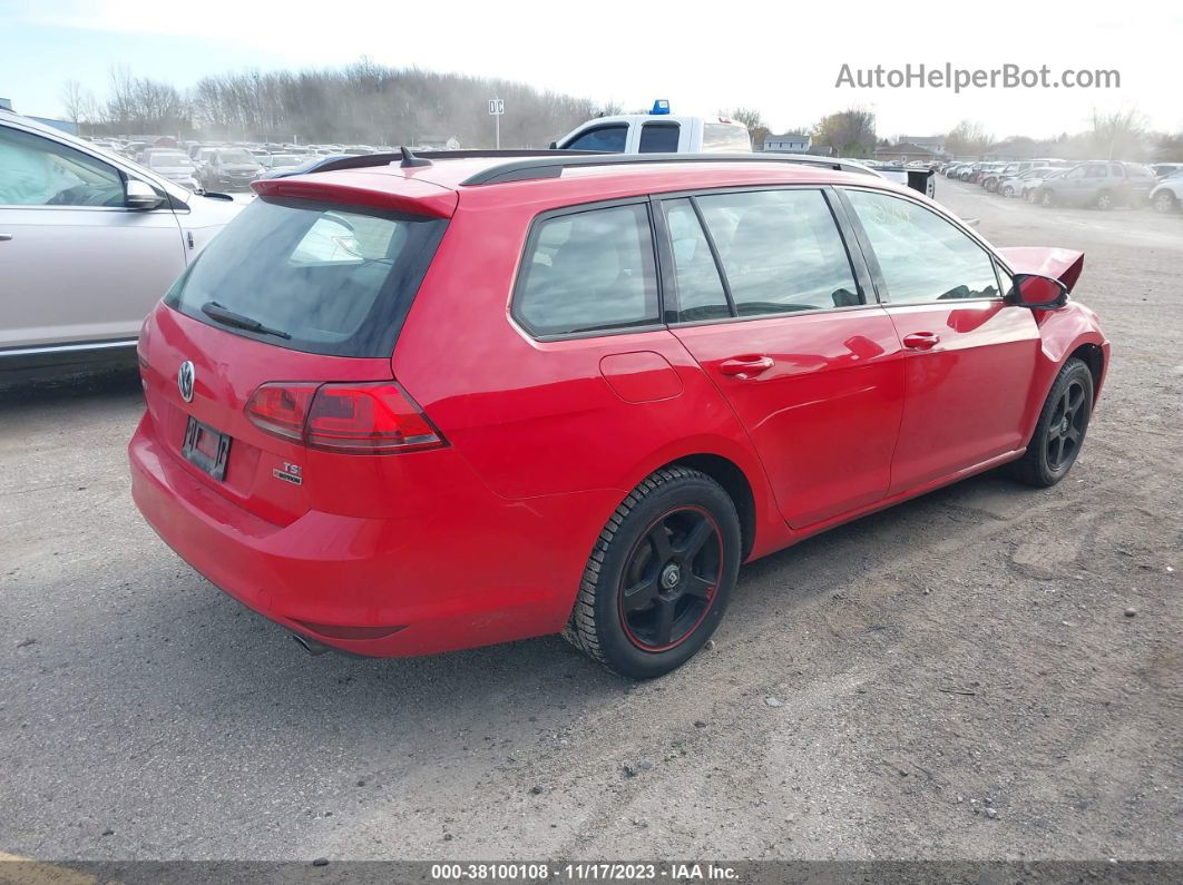 2017 Volkswagen Golf Sportwagen Tsi S Red vin: 3VWU17AU5HM539423