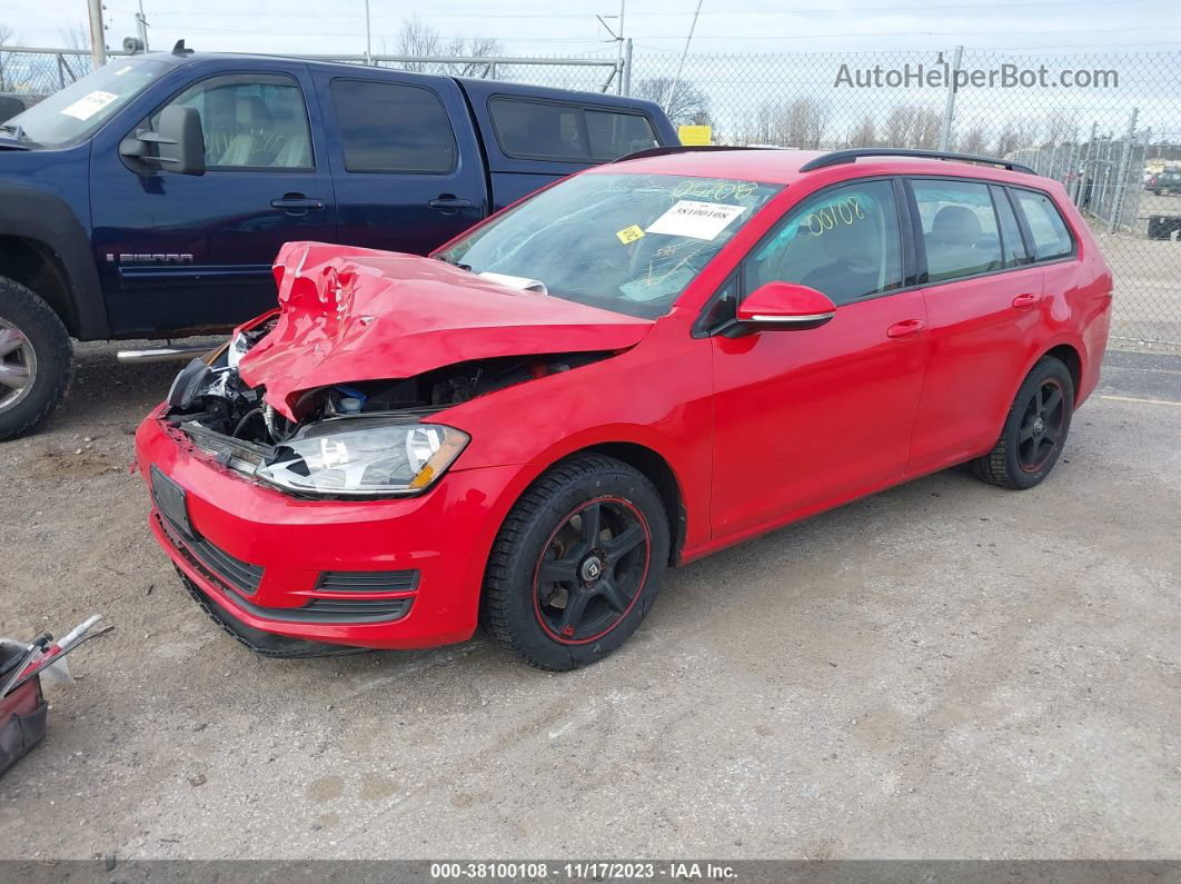 2017 Volkswagen Golf Sportwagen Tsi S Red vin: 3VWU17AU5HM539423