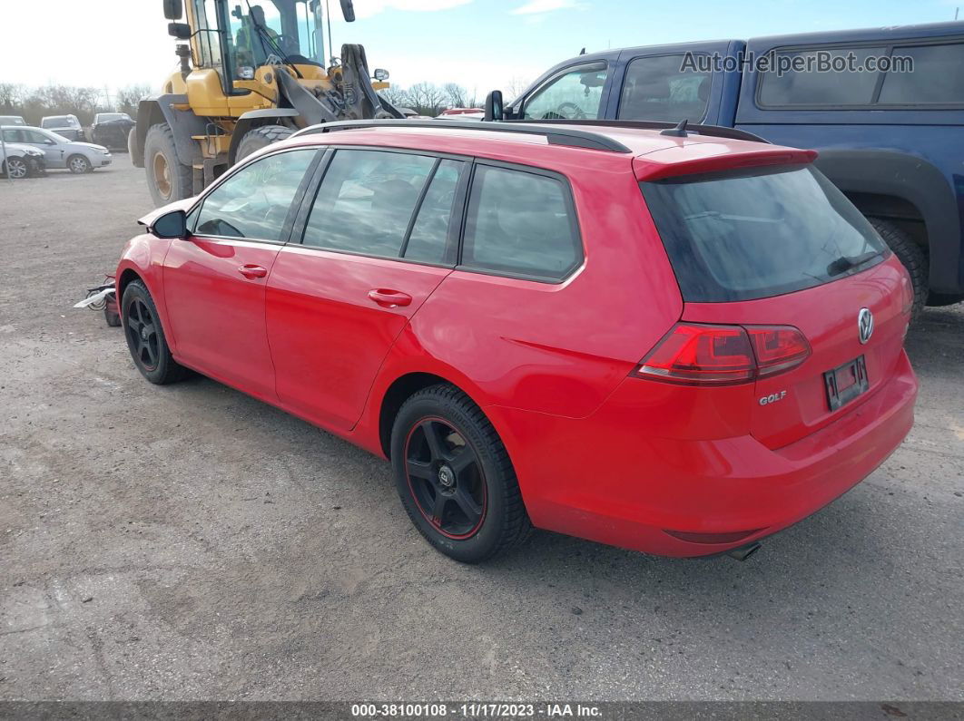 2017 Volkswagen Golf Sportwagen Tsi S Red vin: 3VWU17AU5HM539423