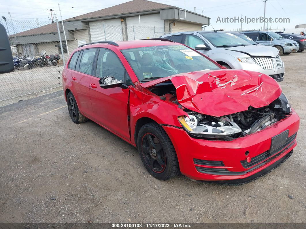 2017 Volkswagen Golf Sportwagen Tsi S Red vin: 3VWU17AU5HM539423