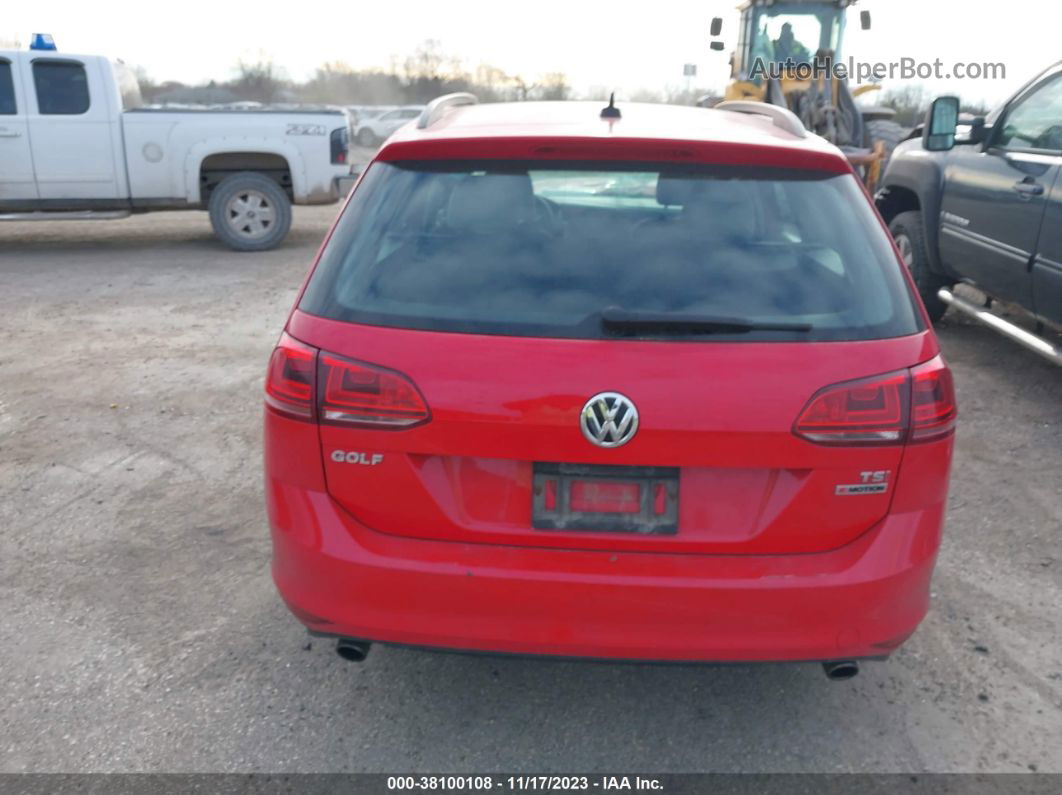 2017 Volkswagen Golf Sportwagen Tsi S Red vin: 3VWU17AU5HM539423