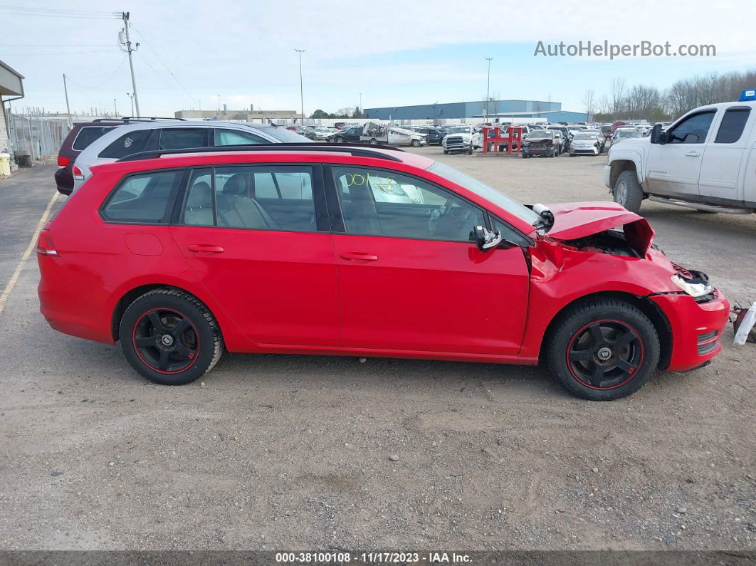 2017 Volkswagen Golf Sportwagen Tsi S Red vin: 3VWU17AU5HM539423