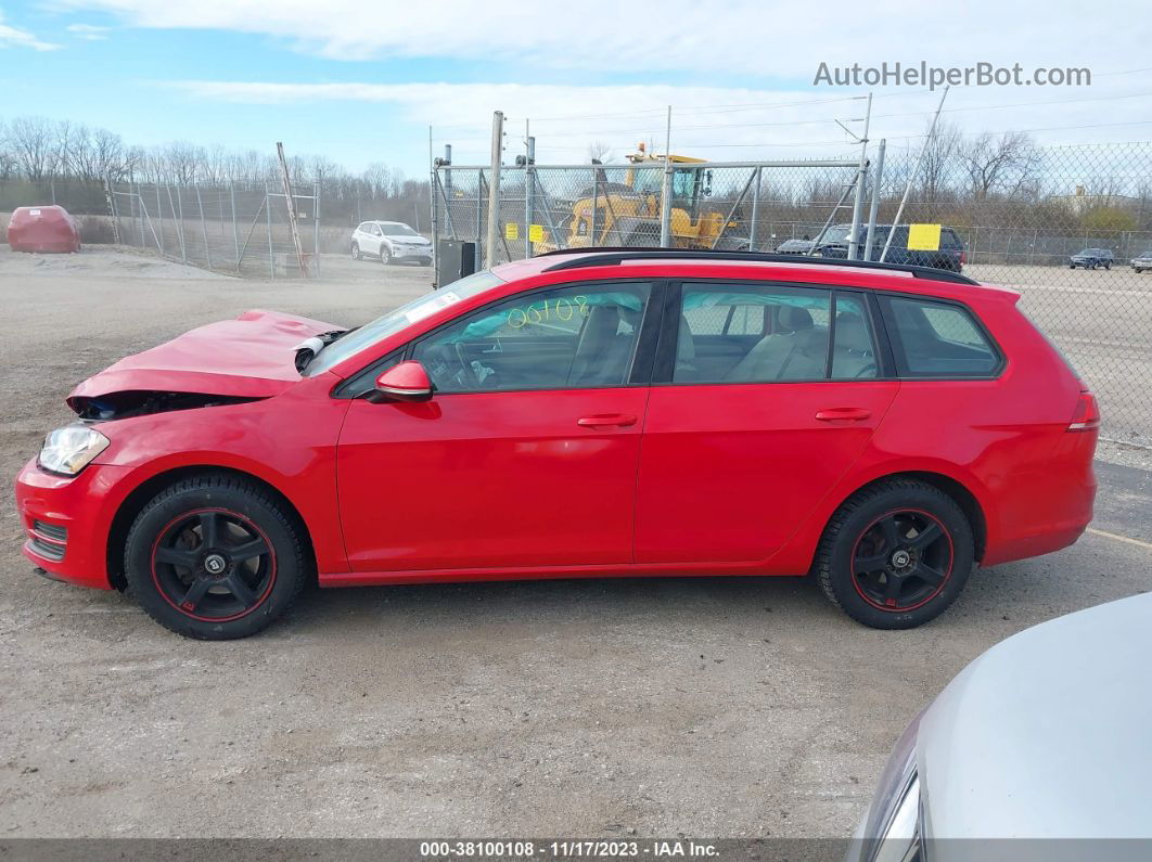 2017 Volkswagen Golf Sportwagen Tsi S Red vin: 3VWU17AU5HM539423