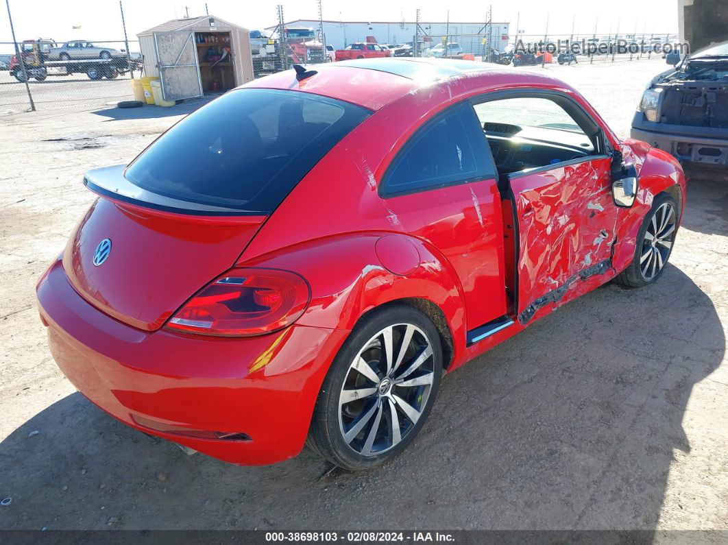 2014 Volkswagen Beetle 2.0t R-line Red vin: 3VWVS7AT3EM602295