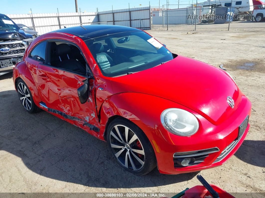 2014 Volkswagen Beetle 2.0t R-line Red vin: 3VWVS7AT3EM602295