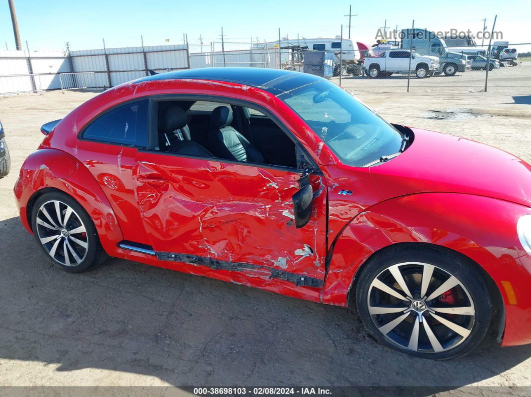 2014 Volkswagen Beetle 2.0t R-line Red vin: 3VWVS7AT3EM602295