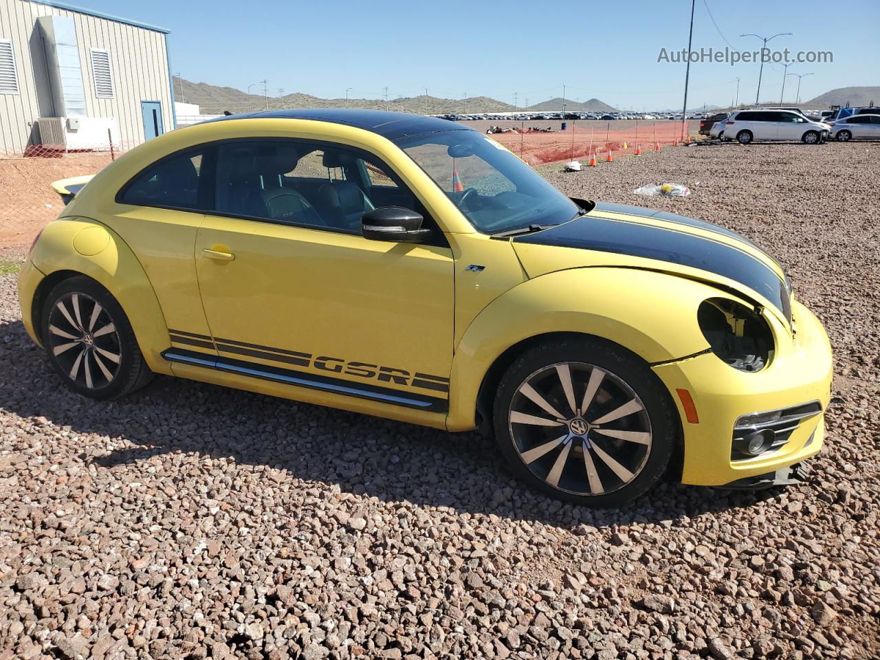 2014 Volkswagen Beetle Turbo Yellow vin: 3VWVT7AT3EM612676