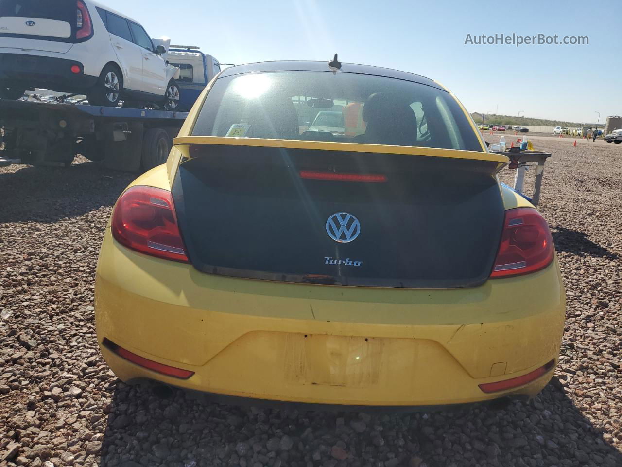 2014 Volkswagen Beetle Turbo Yellow vin: 3VWVT7AT3EM612676